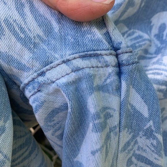 Mumu Blue Berkeley Bells Palm Leaf Print Pants - Picture 4 of 16